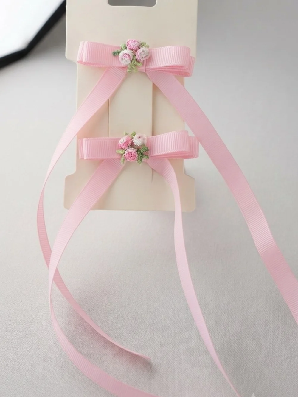 Deluxe Pink Hair Bow Gift Box Set - Handmade Girls Hair Accessories (6 Pieces)